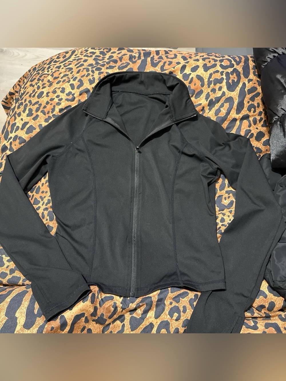 Women’s Black Zip-Front Active Jacket
